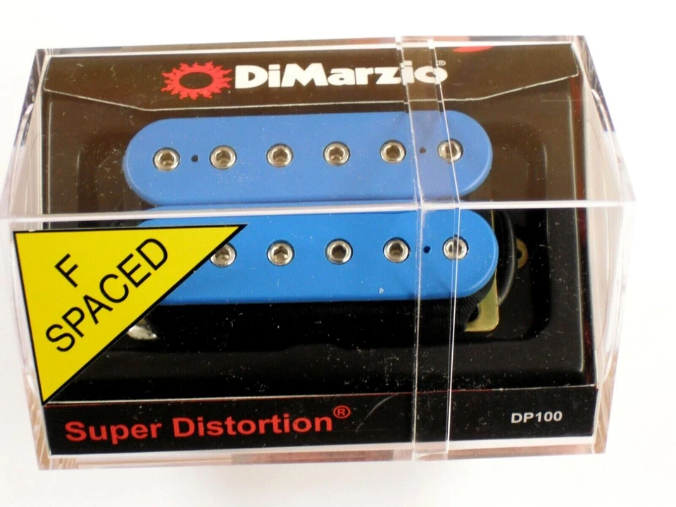 Puente de súper distorsión DiMarzio espaciado en F azul con postes cromados DP 100 Foto 1 de 1
