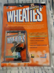 1999 Commemorative Wheaties Mini Box feat. Tiger Woods NIB/Package, 24k gold - Picture 1 of 7