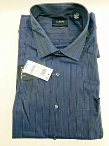 Camisa de vestir elástica Alfani para hombre grande y alta fácil cuidado 17,5 34-35 azul zafiro - Imagen 1 de 10