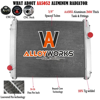 3Row Radiator FIT Freightliner FL50 FL60 FL70 FL80 FL90 Truck BHTB7596 BHTB7597. Foto 1 de 4