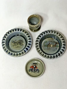 Wade Irish Porcelain 2 Ashtrays + Egg Cup + Small Dish Ireland Shamrock - Picture 1 of 16
