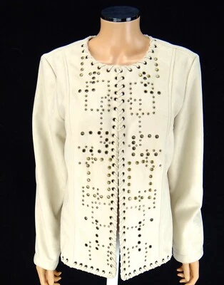 Abrigo HEARTS OF PALM Imitación Gamuza Tachonado TALLA 16 Buff NUEVO CON ETIQUETAS NUEVO Chaqueta Domingo en Nueva York Foto 1 de 4