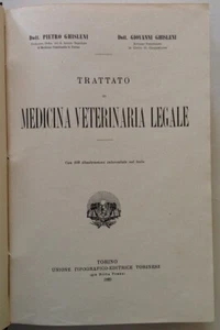 Ghisleni Vertrag über gesetzliche Veterinärmedizin UTET Turin 1925 - Bild 1 von 3