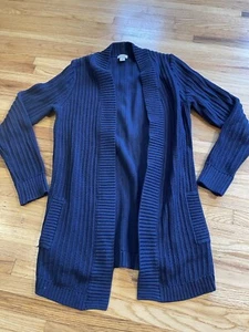 LL Bean offene Strickjacke Damen Größe XSmall dunkelblau Strick - Bild 1 von 6