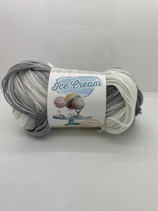 LION BRAND ICE CREAM YARN - COLOR #200 COOKIES & CREAM 3.5oz 394 Yds Skein - Picture 1 of 4