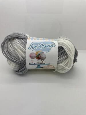 LION BRAND ICE CREAM YARN - COLOR #200 COOKIES & CREAM 3.5oz 394 Yds Skein - Image 1 of 4