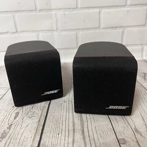 2 Bose Lifestyle Surround Sound Single Cube Speakers Black Wired - Picture 1 of 6