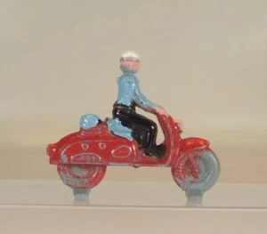 Lego scooter antiguo 1/87 forma antigua 1ª versión rojo conductor azul años 50/60 #562 - Imagen 1 de 1