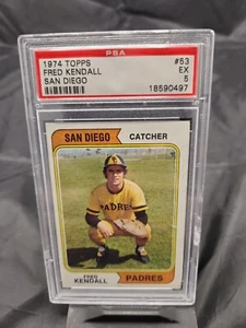 #53 Fred Kendall - 1974 Topps PSA 5 EX - Picture 1 of 2