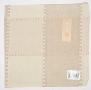 (6) Lintex 100% Cotton Napkins ~ Sand Checks ~ 18" x 18" Square **NEW** - Picture 1 of 2