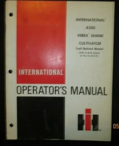 INTERNATIONAL HARVESTER 4500 Vibra Shank Trail Cultivator Operator`s Manual OEM - Picture 1 of 1