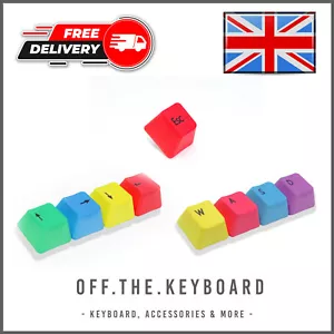 Keycap Keycaps Set Cherry MX Keyboards Multi-Colour Esc Arrow WASD UK English - Picture 1 of 4