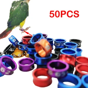 50X 3~8mm Aluminium alloy Closed-loop Bird Leg Bands Parrot Canary Color-random - Picture 1 of 16