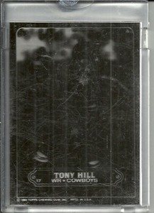 1983 Topps - TONY HILL - Topps Vault Slabbed Printing Negative 1 of 1 - COWBOYS