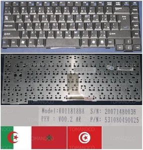 Teclado Qwerty Árabe Packard Bell E1245 E1260 E1280 E1510 E1, K011818B8 Negro - Imagen 1 de 1