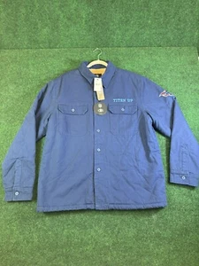 Tennessee Titans NFL x Darius Rucker Collection Canvas Button-Up Shirt Jacket L - Picture 1 of 8
