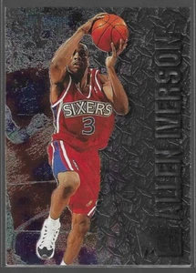 1996-97 Fleer Metal #201 Allen Iverson RC Rookie Philadelphia 76ers Card NM-MT - Picture 1 of 2