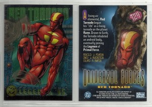 1995 DC Legends: Power Chrome (SkyBox) "Base Trading Card" #124 RED TORNADO