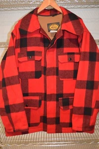 Woolrich Mackinaw Cruiser 4 Pocket EUC Wool Jacket Coat Size 44 - Picture 1 of 4