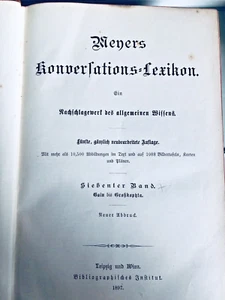 Meyers Konversationslexikon, N7 Band Auflage 1897 - Bild 1 von 24
