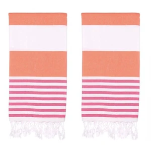 Turkish Beach Towel Set of 2 (38" x 71") – Oversized, Quick-Dry, Sand-Free ,Soft - Picture 1 of 86