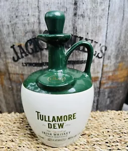 VTG Tullamore Dew Finest Irish Whiskey Jug 750 ml Bottle Empty W Coaster-LOOK!!! - Picture 1 of 7