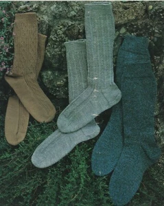 Vintage Strickanleitung für Herren Socken aus 4-fädigem Garn (402) - Bild 1 von 2