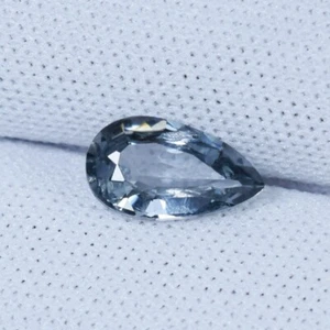1.28 ct BEST GRADE LUSTER GRAY BLUE / NATURAL SPINEL - Pear Cut Gemstone Video - Picture 1 of 3