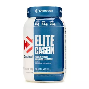 Dymatize Elite Casein 100% Micellar Casein Smooth Vanilla 2LB Smooth Vanilla New - Picture 1 of 5