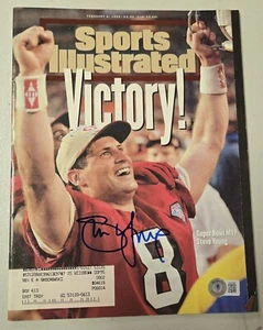 Steve Young Signed Sports Illustrated 2/6/95 Beckett San Francisco 49ers BYU - Picture 1 of 3