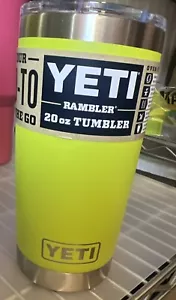Yeti 20oz Insulated Rambler - Chartreuse Limited RARE NWT - Picture 1 of 2