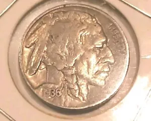 1936 Buffalo Nickel 5c With Full Horn Nice Details,clear Braids. - Picture 1 of 7