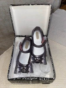 Mini Melissa UltraGirl Bow III Glitter Jelly Shoe Sz 7 Toddler New - Picture 1 of 6