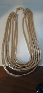 Joan Rivers -necklace Classics Collection Multi Strand Gold Tone - Picture 1 of 2
