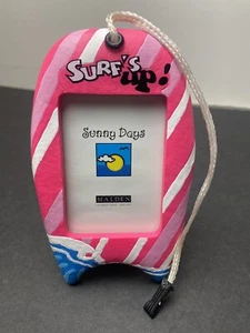 Surf's Up! Sunny Days Malden Picture Frame Surfboard SUP Surfing Color Pink - Picture 1 of 4