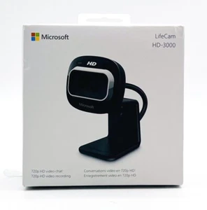 Microsoft LifeCam HD-3000 USB Web Camera True 720p HD Skype Video Chat - Picture 1 of 4