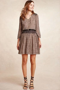 NWT Anthropologie Daytripper Dress, by Vanessa Virginia - neutral motif, size S - Picture 1 of 3