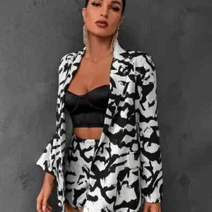 shein set double button blazer with shorts Size M - Picture 1 of 7