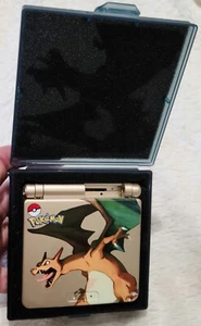 Nintendo Game Boy Advance SP Charizard Pokemon Replacement Shell And Custom Box - Picture 1 of 20