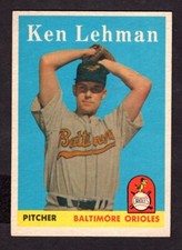 1958 TOPPS KEN LEHMAN CARD NO:141 NEAR MINT CONDITION