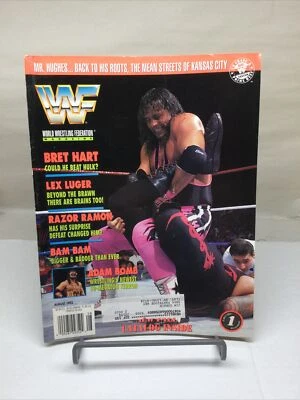 REVISTA WWF AGOSTO 1993 CON PÓSTER Y CATÁLOGO WWF BRET HART Foto 1 de 4