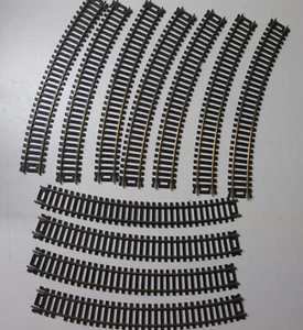 ATLAS HO Scale 18" Radius Curved "Snap Track" Brass Track - Lot of 11 Pieces - Bild 1 von 1