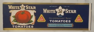 LABEL White Star Tomatoes Can Superior Wisconsin - Picture 1 of 2