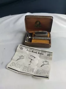Nice Ever-Ready Shovel Head Silver Tone SE Safety Razor w/Original Case - Picture 1 of 11