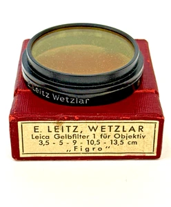 Leica E.Leitz Wetzlar Gelbfilter "1" für Objektiv 3,5-5-9-10,5-13,5 "Figro" - Bild 1 von 2