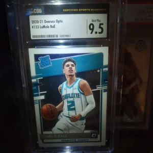 2020-21 OPTIC RATED ROOKIE CGC 9.5 LAMELO BALL HORNETS #153 Rookie  - Picture 1 of 4