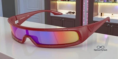 Gafas de sol para hombre EMPORIO ARMANI EA4190U 50676Q rojo oscuro gris espejo azul rojo 36 Foto 1 de 3