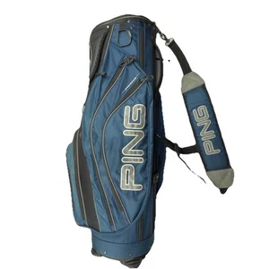 PING PIONEER 15 Way Blue & Black Golf Cart Bag With Cooler Pocket - Picture 1 of 9