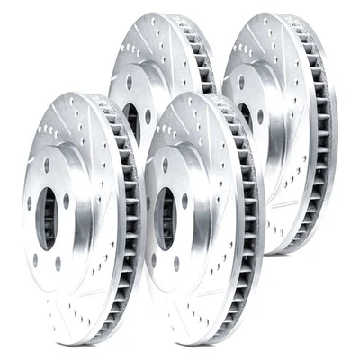 For BMW 135is 13 DFC Premium Drilled & Slotted Front & Rear Brake Rotor Set - Изображение 1 из 4