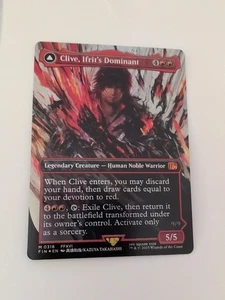 Clive Ifrit's Dominant Borderless Full Art Foil 0318 MTG Final Fantasy - Picture 1 of 4